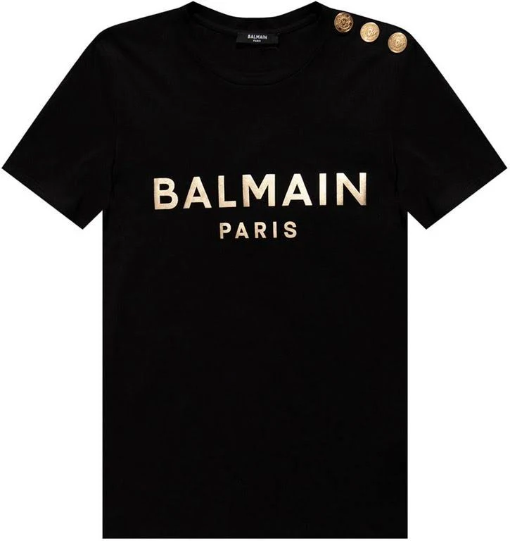 Balmain Logo T-Shirt Black - Black - T-Shirts