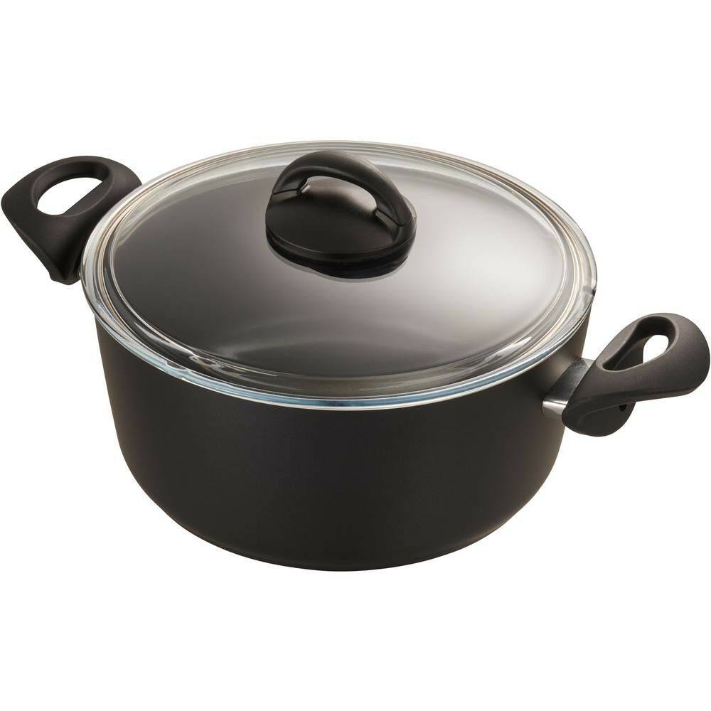 Ballarini Pisa Forged Aluminum 7 Piece Nonstick Cookware Set, Black