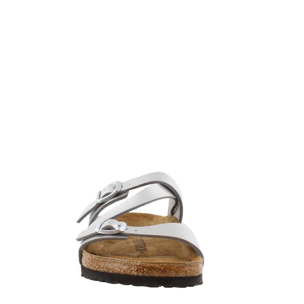 Birkenstock Salina Birko-Flor Silver Multi-Strap Sandals