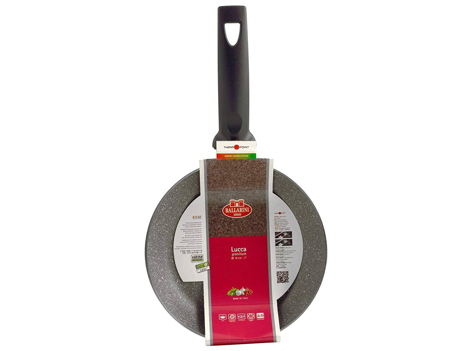 Ballarini Lucca Granitium cm Moon Non Stick Frying Pan, Aluminium, Anthracite, Diameter 18 cm