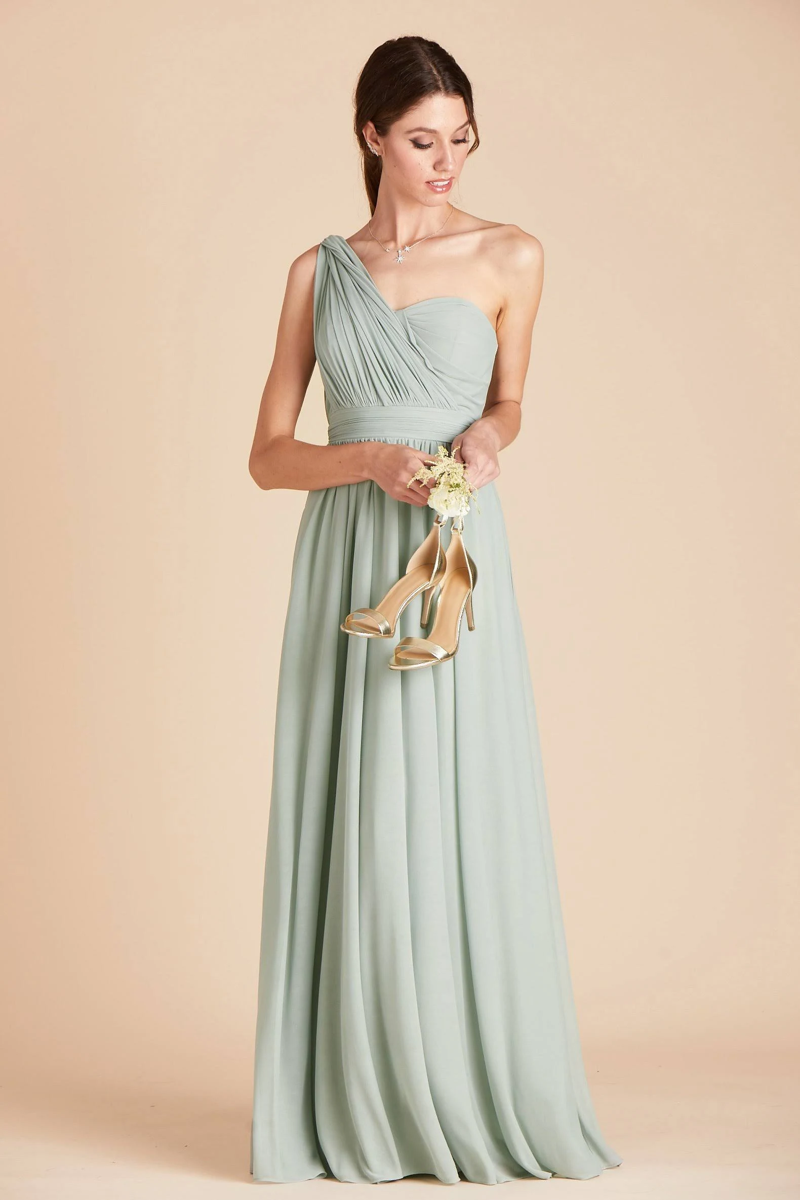 Birdy Grey Chicky Convertible Bridesmaid Dress in Sage Xs / Sage