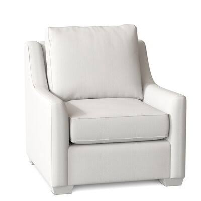 Birch Lane Godwin 33x22 Wide Armchair Body Fabric: Classic Bleach White