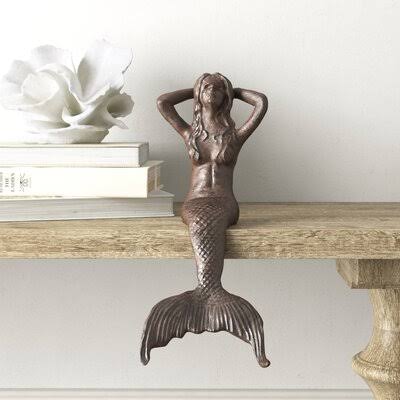 Matteo Cast Iron Mermaid Shelf Sitter Figurine