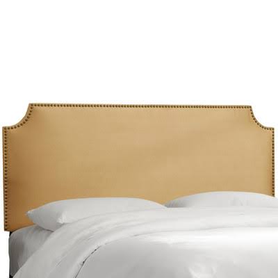 Willa Arlo Interiors Alamak Velvet Notched Nail Button Upholstered Panel Headboard Size: California King, Upholstery: Velvet Hon