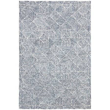 George Oliver Gaither Hand-Tufted Wool Light Blue/Gray Area Rug, Size: Rectangle 5& x 8&