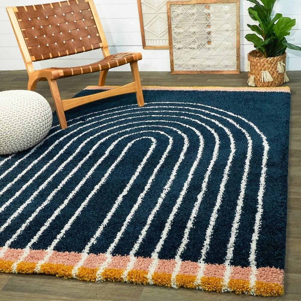 BALTA Oaklynn Pink 5 ft. x 7 ft. Contemporary Shag Area Rug