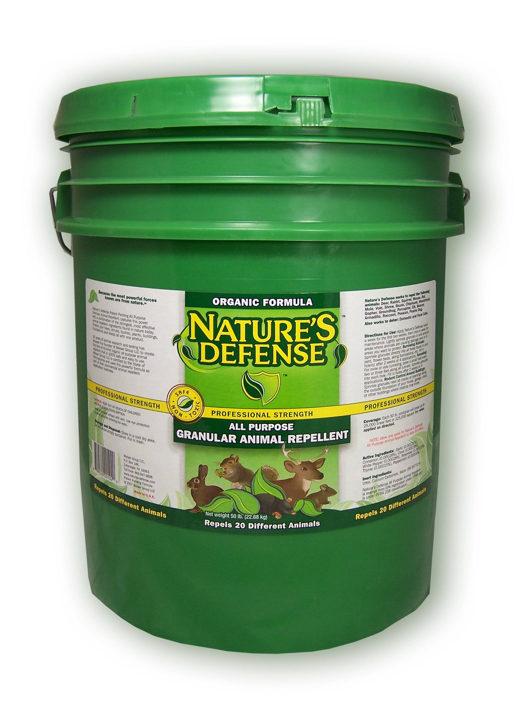 Weiser&s Nature&s Defense ND-10050C Animal Repellent,Granules,50 lb.