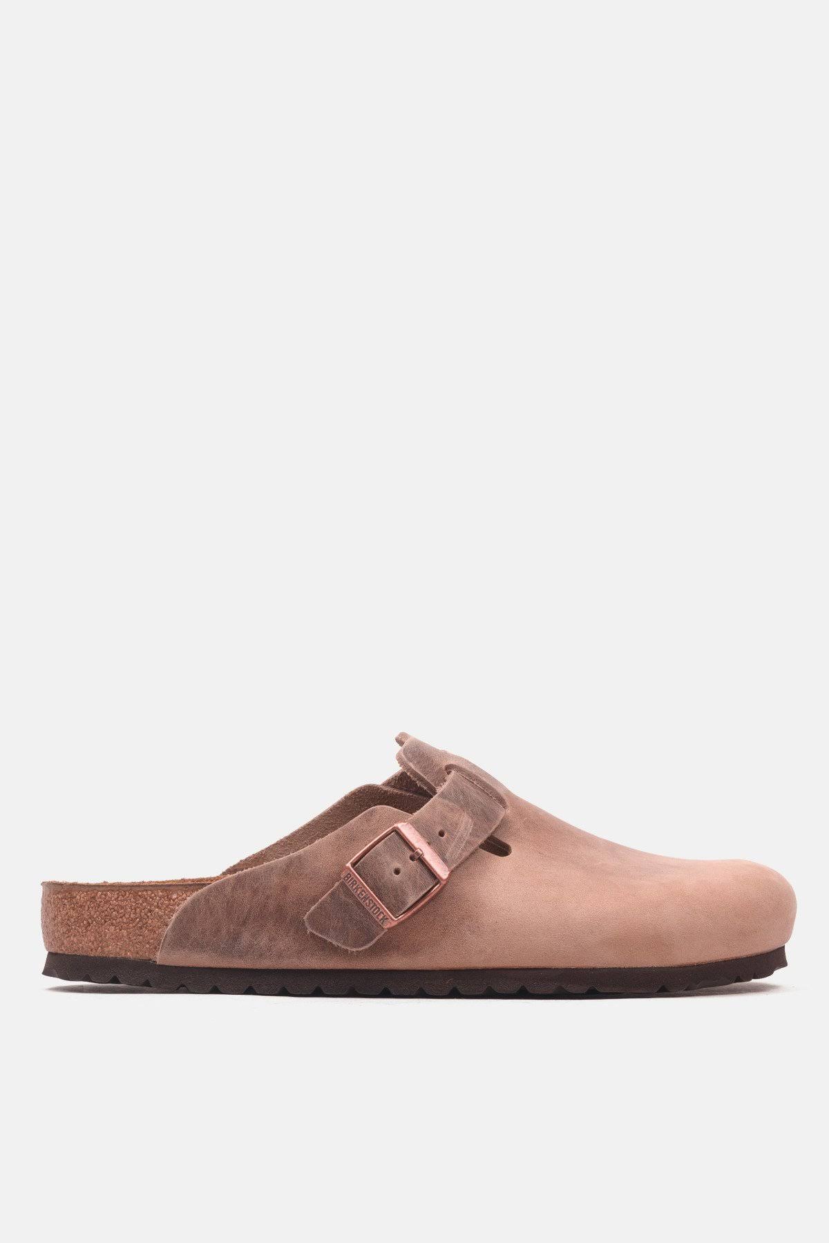 Birkenstock Boston Oiled Leather Tobacco Brown Clogs
