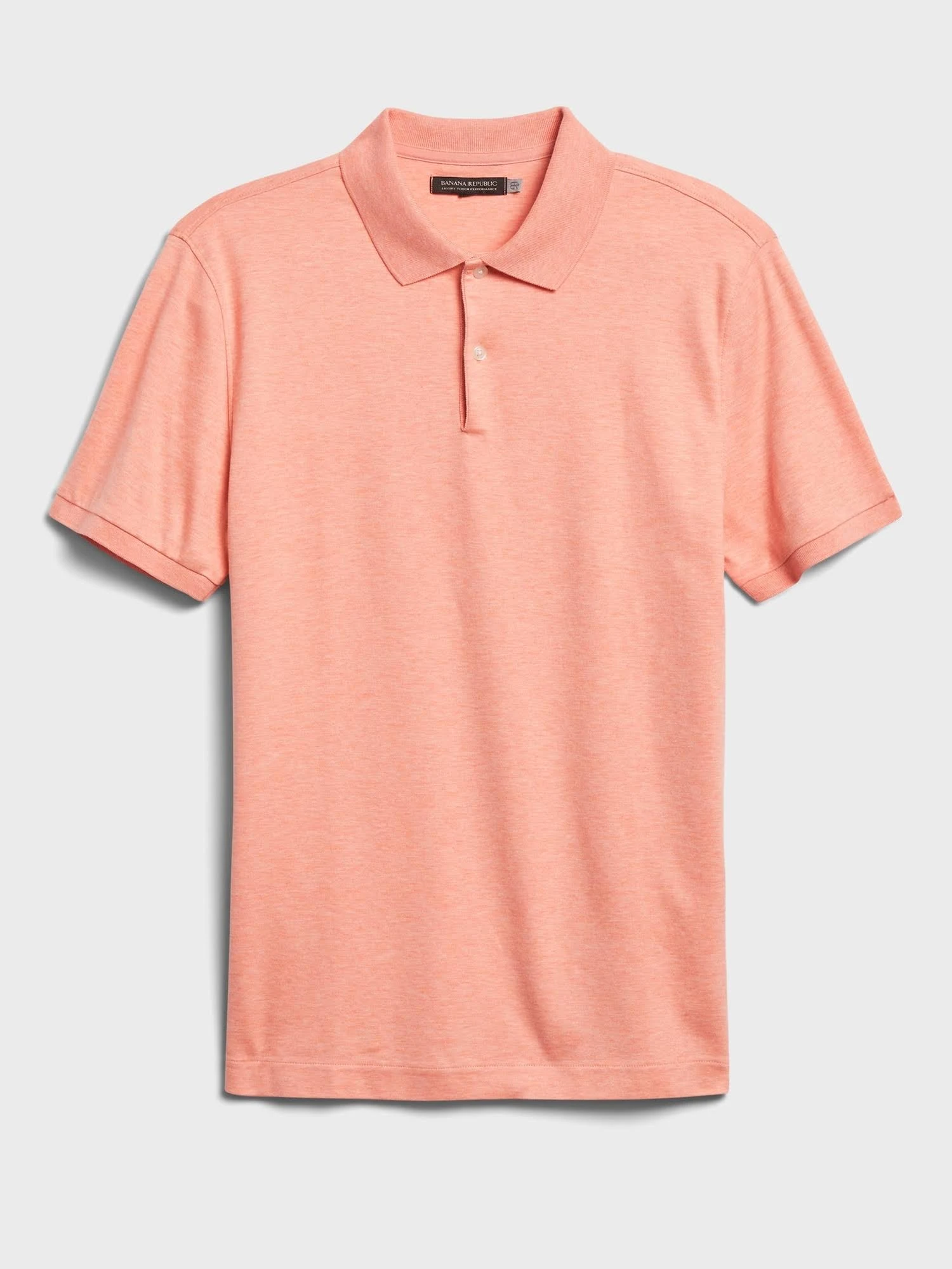 Banana Republic Men's Luxury-Touch Performance Golf Polo Shirt Coral Glow Tall Size XL