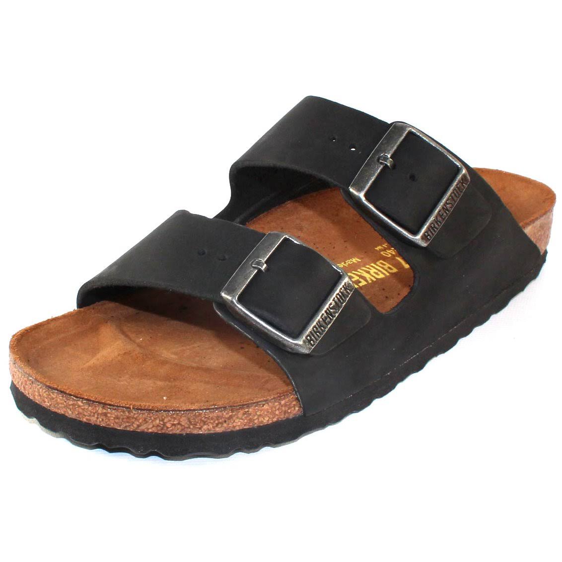 Birkenstock Arizona Oiled Leather Black Sandal