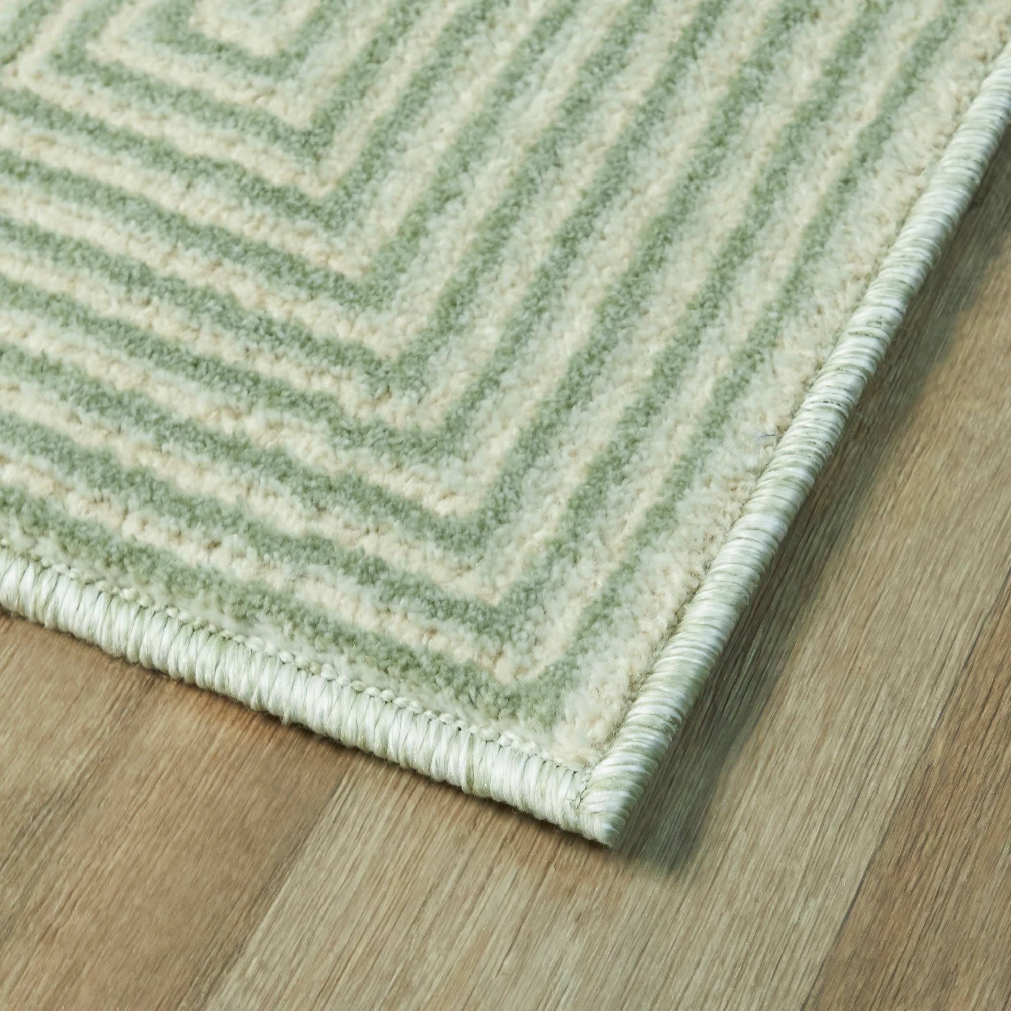 Balta Cabell Olive 5 ft. x 7 ft. Geometric Area Rug, Green