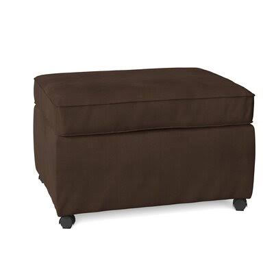 Birch Lane Manning 28x22 Rectangle Standard Ottoman Body Fabric: Microsuede Chocolate