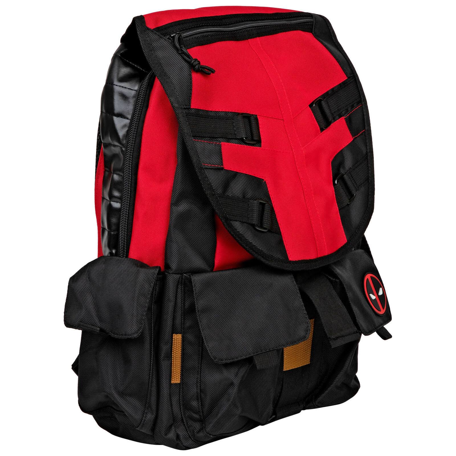 Deadpool Black and Red Laptop Backpack