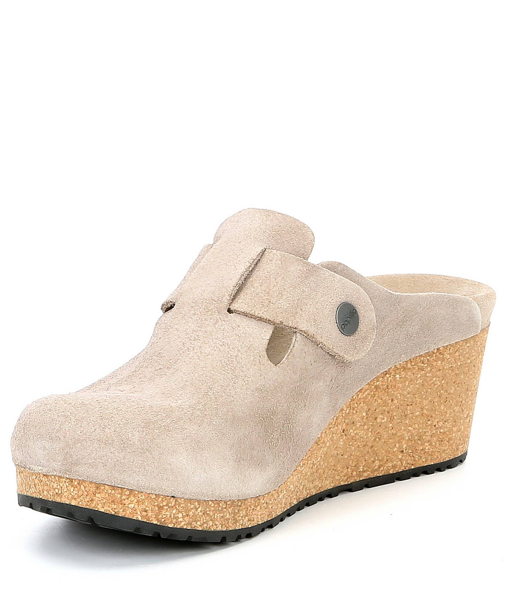Birkenstock Women's Fanny Taupe Suede Wedge
