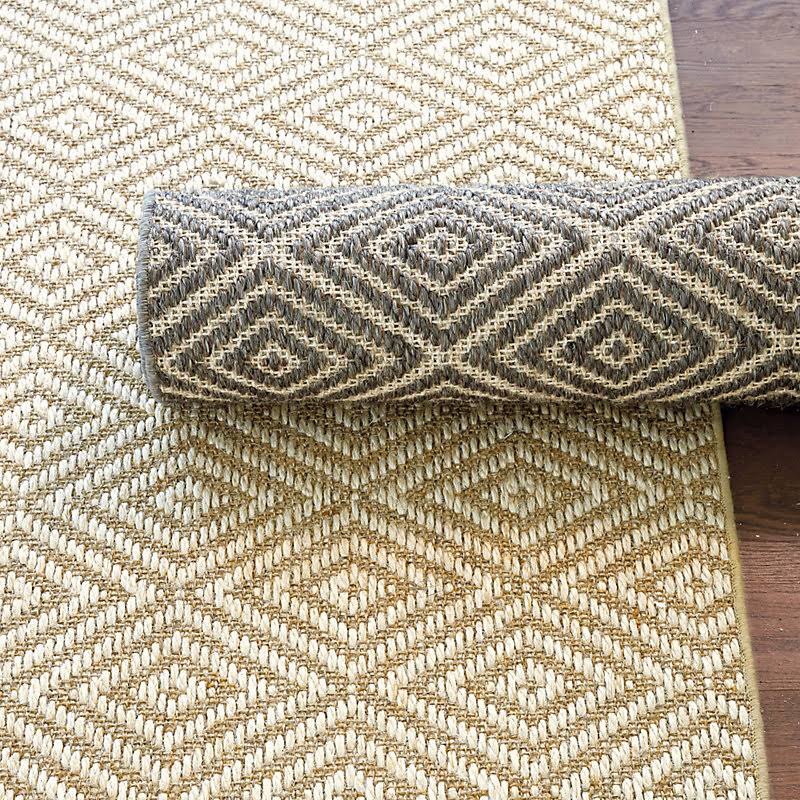 Diamond Sisal Rug Gray 5& x 8& - Ballard Designs