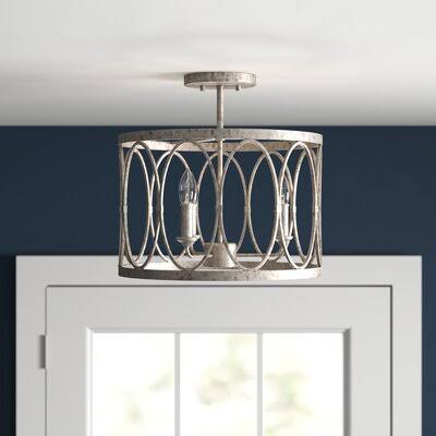 Cavana 3 - Light 14x22 Caged Drum Semi Flush Mount