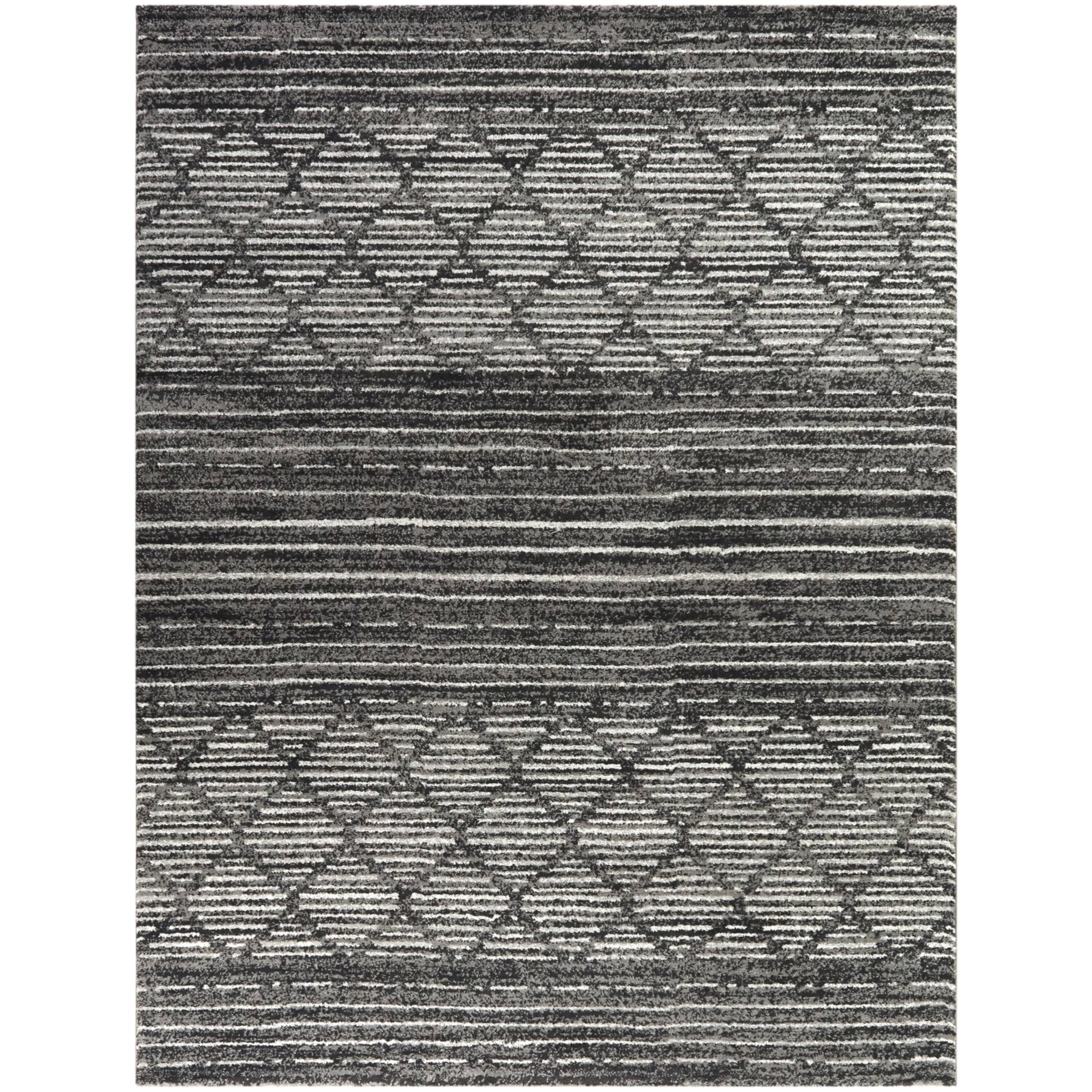 Madera Striped Contemporary Area Rug - 7&10x22 x 10& - Navy Blue