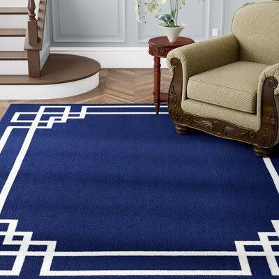 Olmos Navy Blue Indoor / Outdoor Area Rug Charlton Home Rug Size: Runner 2& x 7&