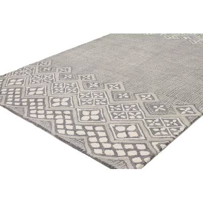 Ismael Geometric Hand Tufted Wool Gray/White Area Rug Birch LANE? Rug Size: Rectangle 5& x 7&6x22