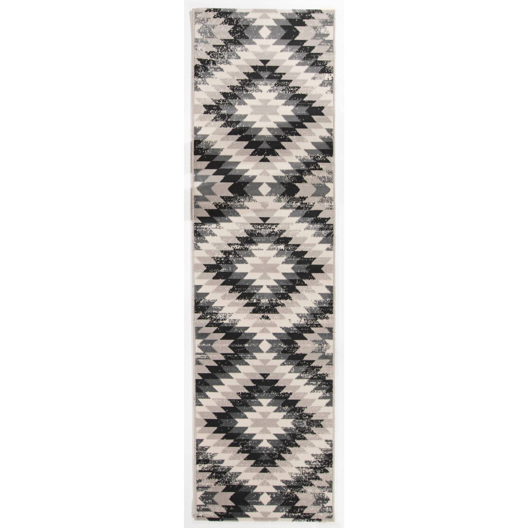 Josefa Diamond Indoor/Outdoor Area Rug - 5&3x22 x 7& - Teal