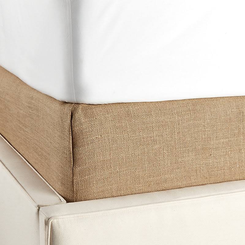 Tailored Boxspring Cover Linen Natural Twin - Ballard Designs