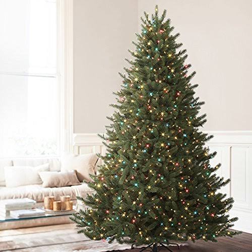 Balsam Hill Vermont White Spruce Premium Prelit Artificial Christmas Tree, 4.5 Feet, Color+Clear Lights