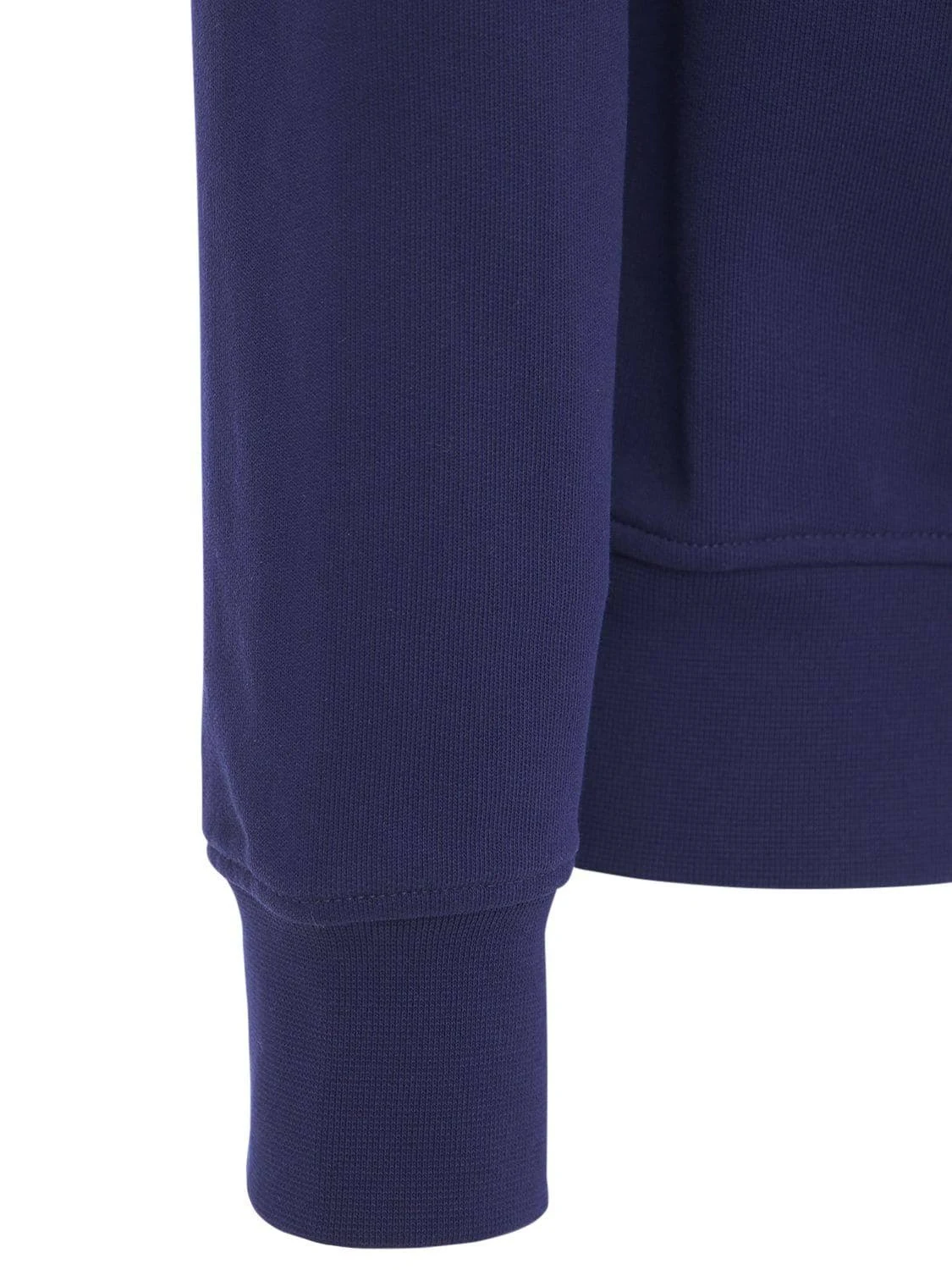 Balmain Logo Print Cotton Jersey Sweatshirt - Blue - Sweatshirts