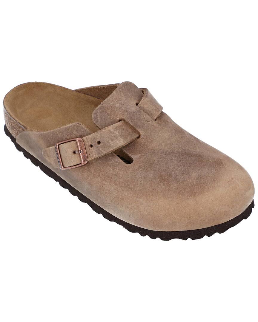 Birkenstock Boston Suede Sandal, 35 / Brown Multi