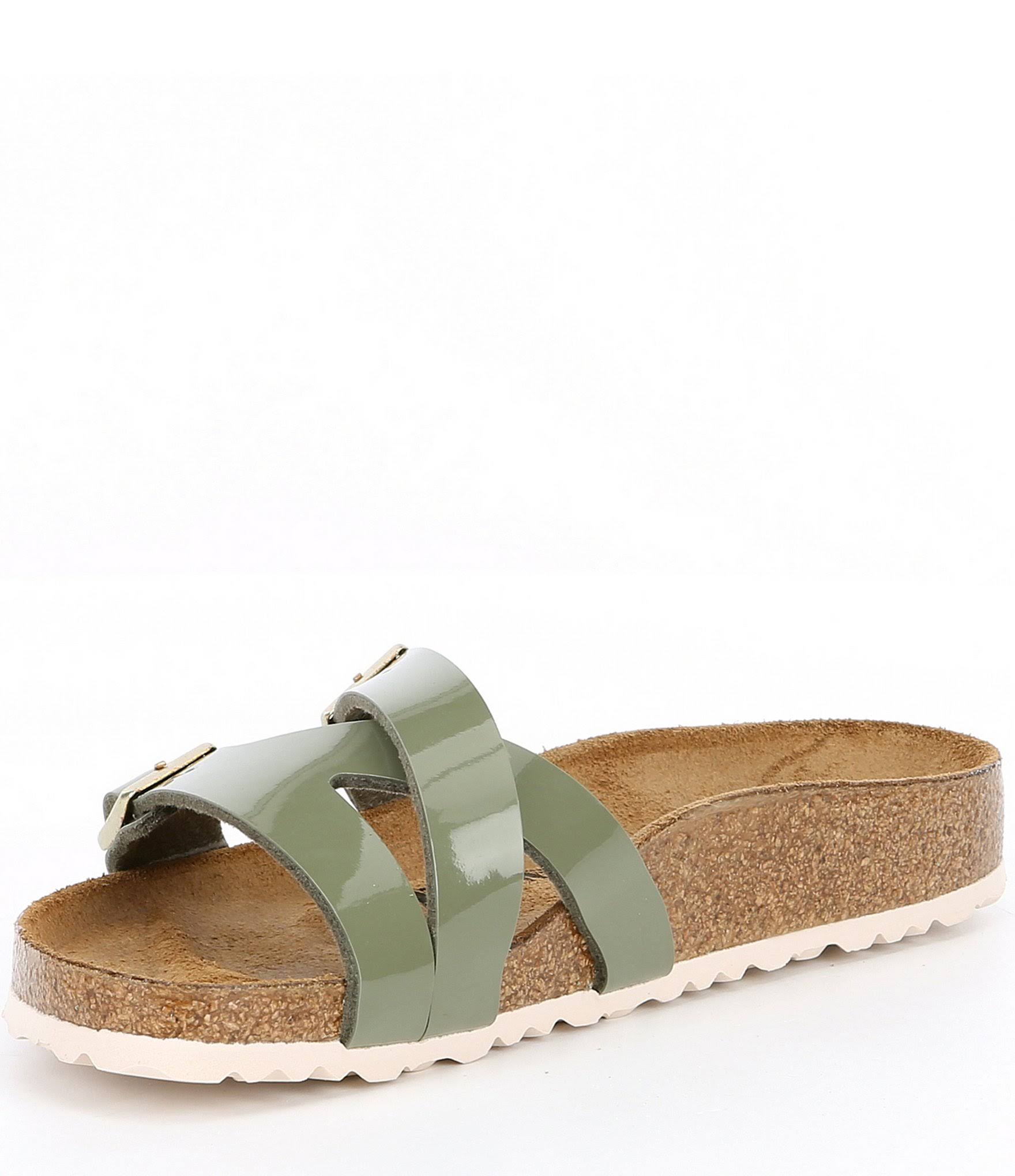 Birkenstock Yao Khaki Patent Birko-Flor 37 N
