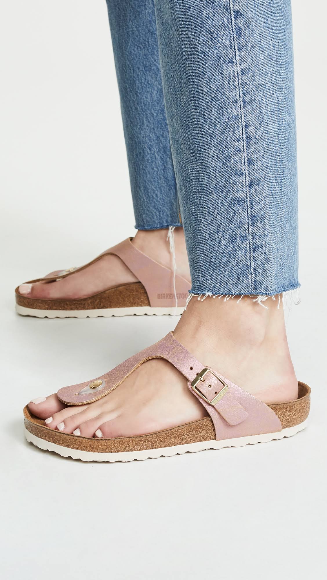 Birkenstock Women's Gizeh (40 Pink Leather)