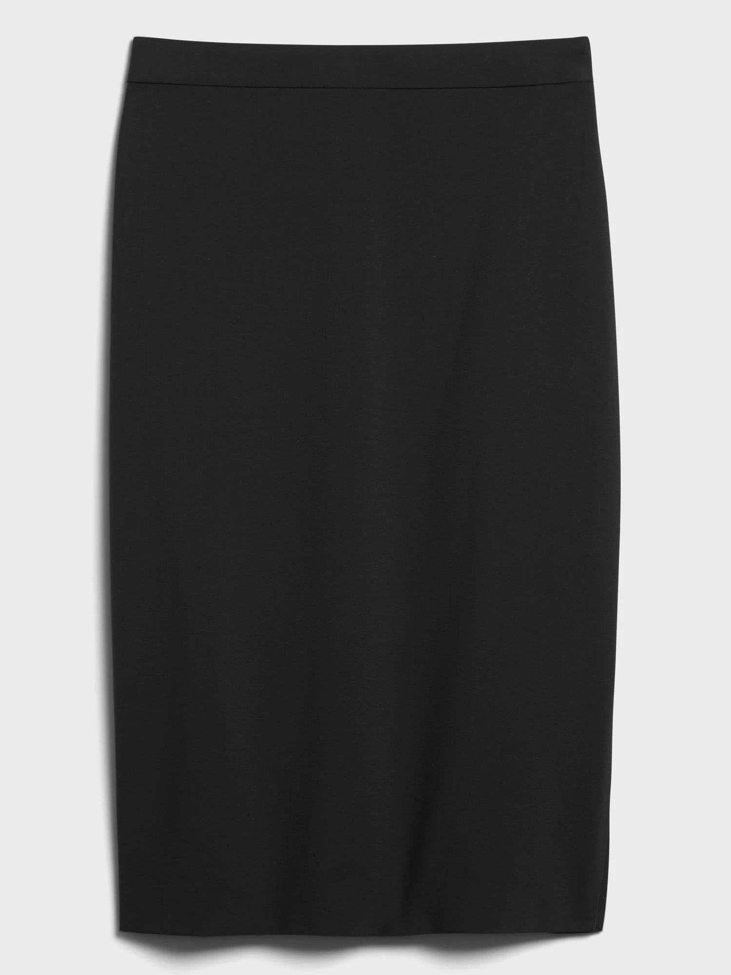 Banana Republic Women's Washable Italian Wool-Blend Pencil Skirt with Side Slit Black Size 0