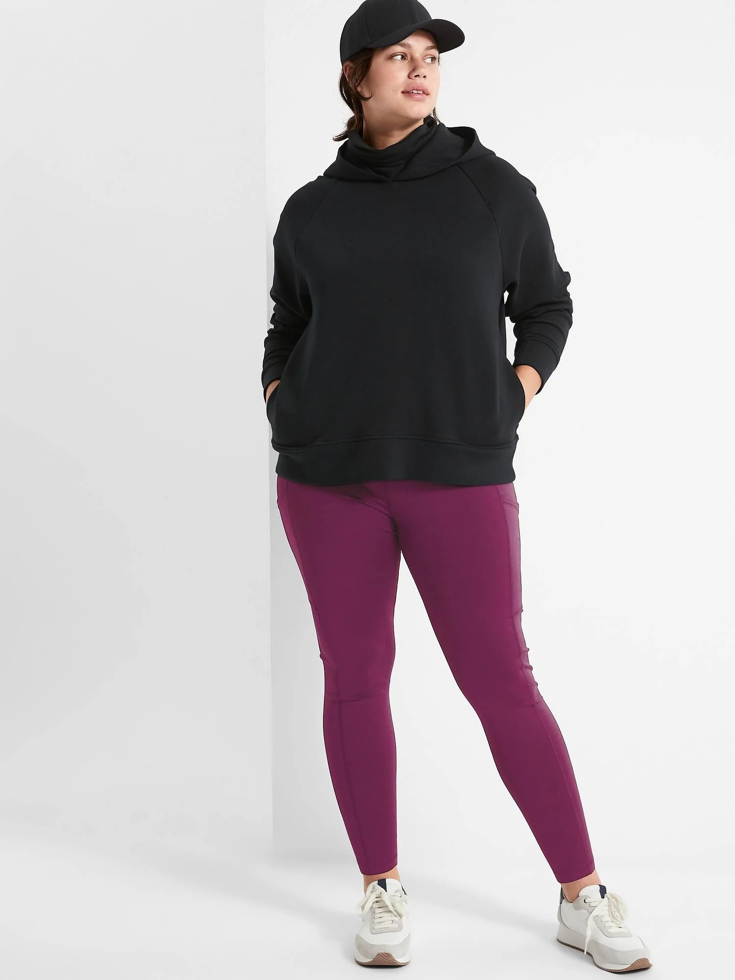 Banana Republic Women's on The Go 7/8 Legging Purple Plum Size Xxs