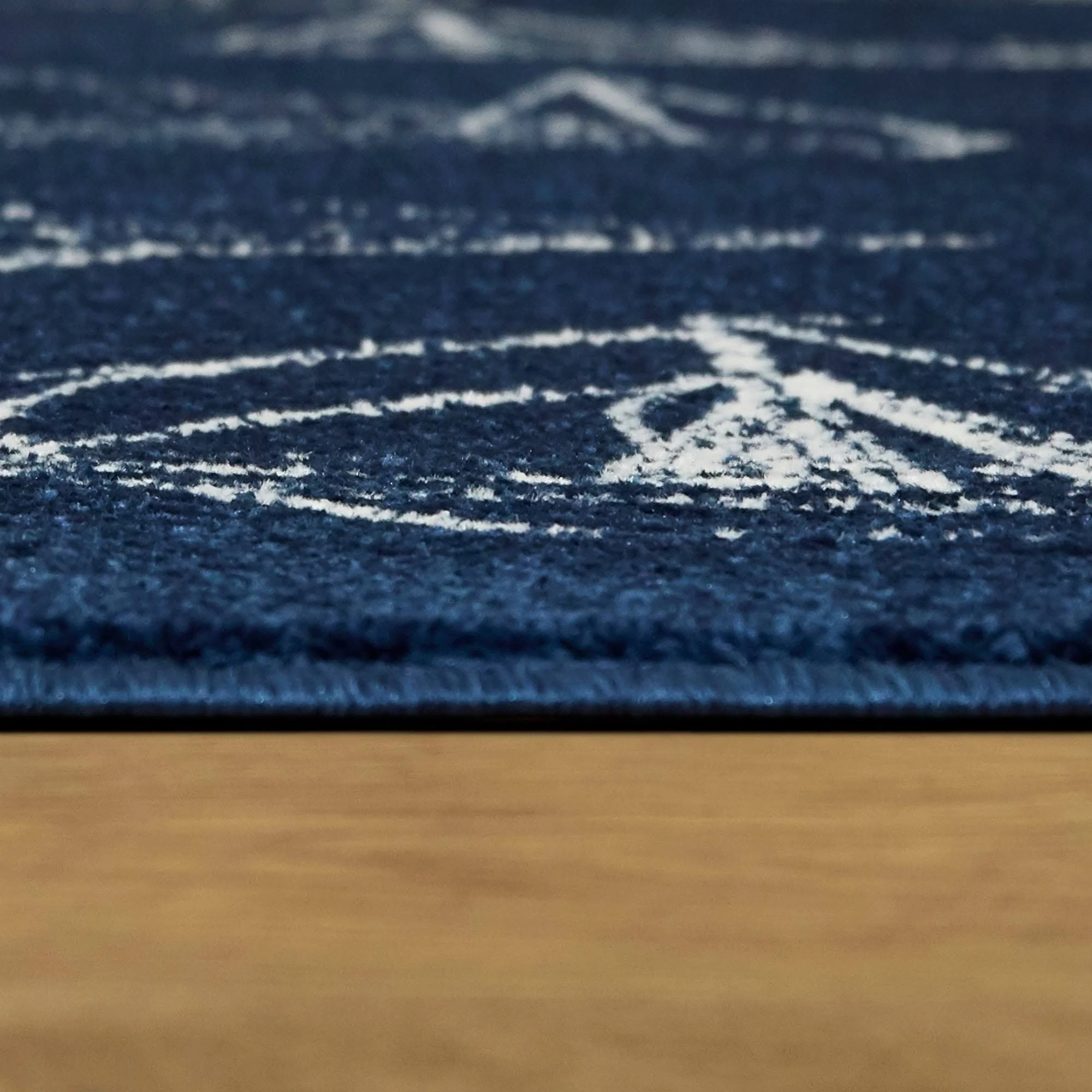 Marino Ship Sailboat Coastal Area Rug - 2&7x22 x 7& Runner - Blue