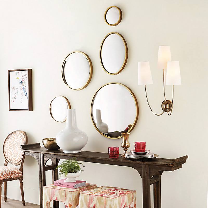 Antiqued Ava Convex Mirror 25 Diameter - Ballard Designs