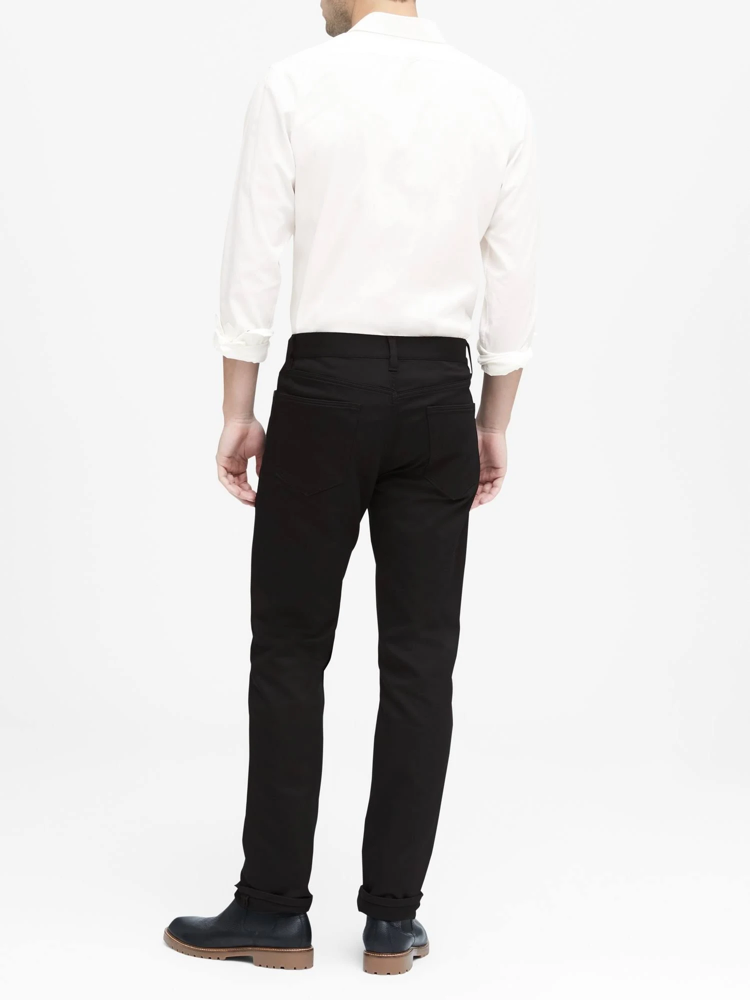 Banana Republic Men's Slim Traveler Pant Stay Black Size 32W 30L