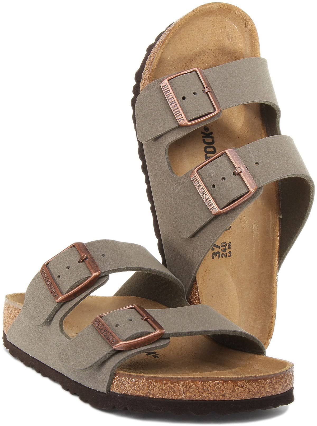 Birkenstock Arizona Birko Flor Sandals - Stone