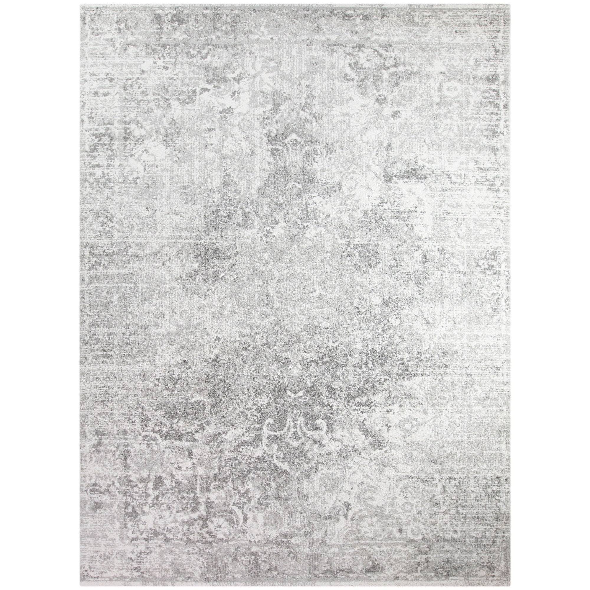 Baird Distressed Oriental Area Rug - 2& x 7& Runner - Black