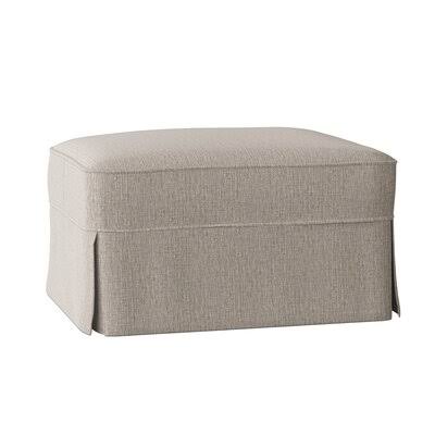 Wayfair Custom Upholstery Barrand Ottoman Body Fabric: Sustain Dursky Linen