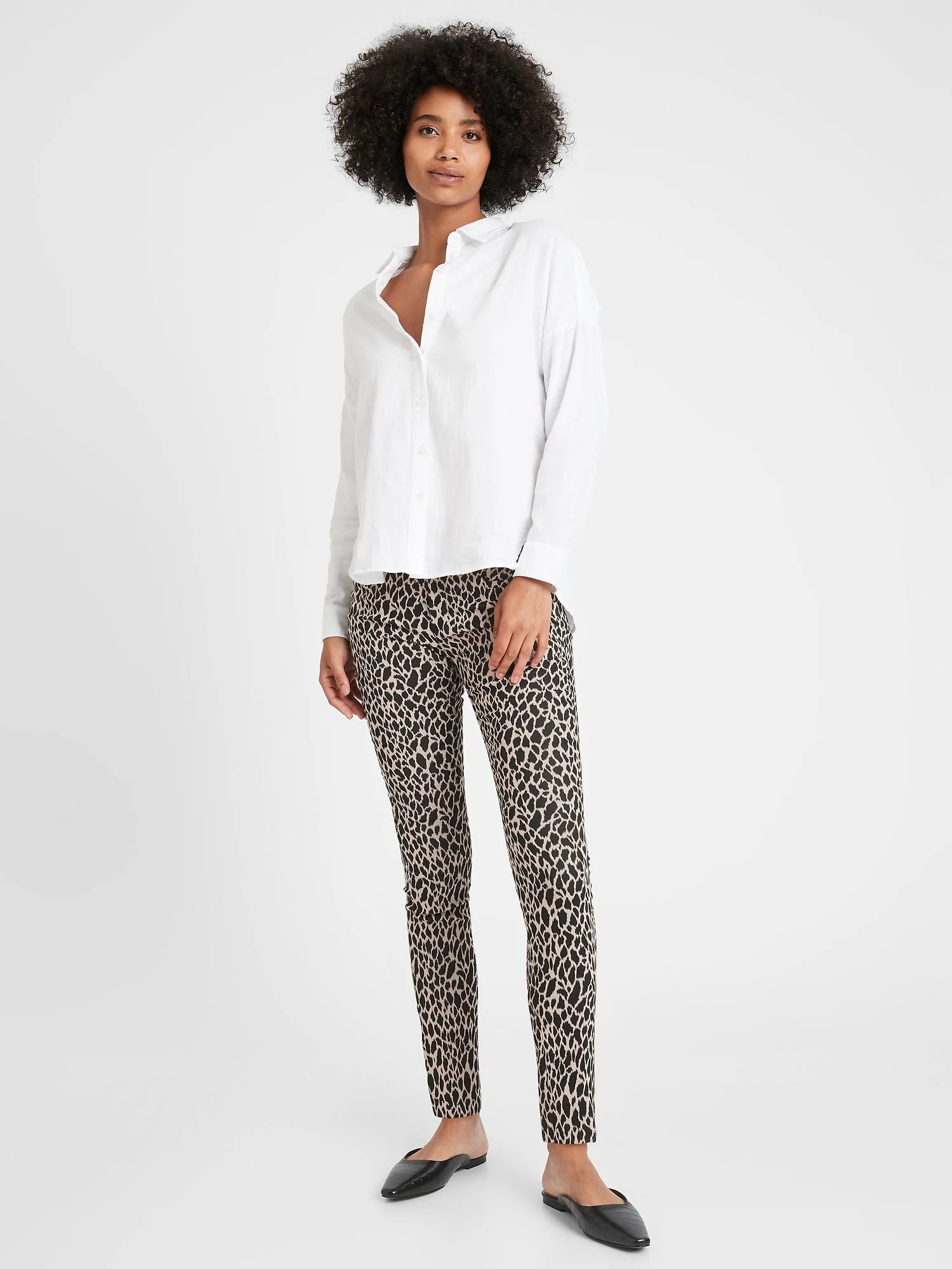 Banana Republic Women's Classic-Skinny Sloan Pant Giraffe Print Size 0 Regular