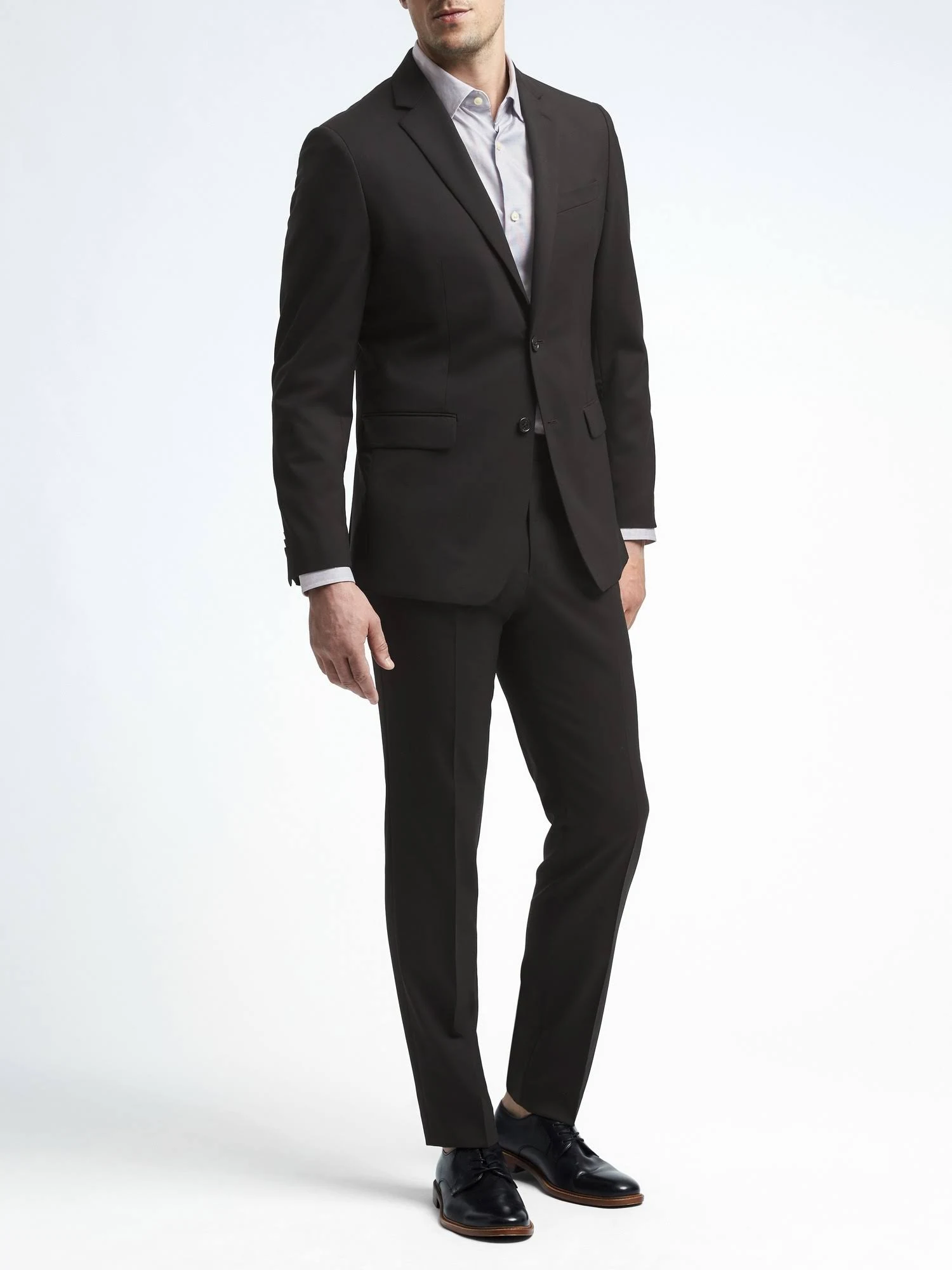 Banana Republic Men's Slim Solid Italian Wool Suit Jacket Black Size 38 Regular