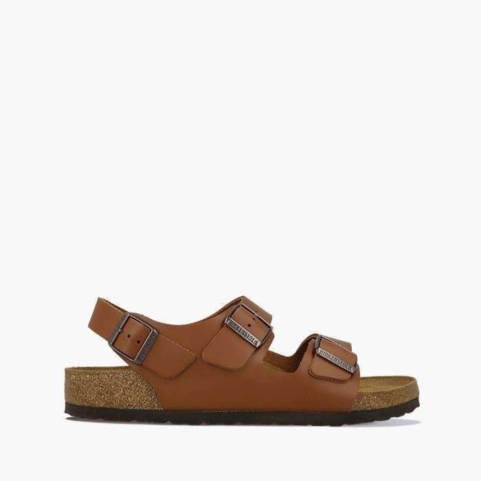 Birkenstock Milano BS Natural Leather Mens Sandals - Ginger Brown