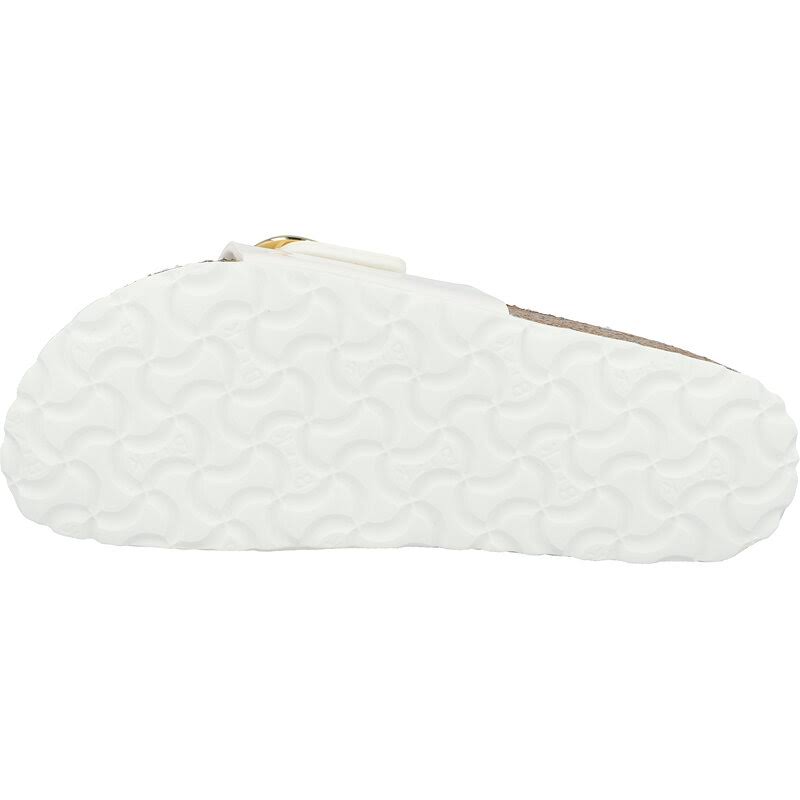 Birkenstock Madrid Big Buckle Birko Flor Patent Sandals - White