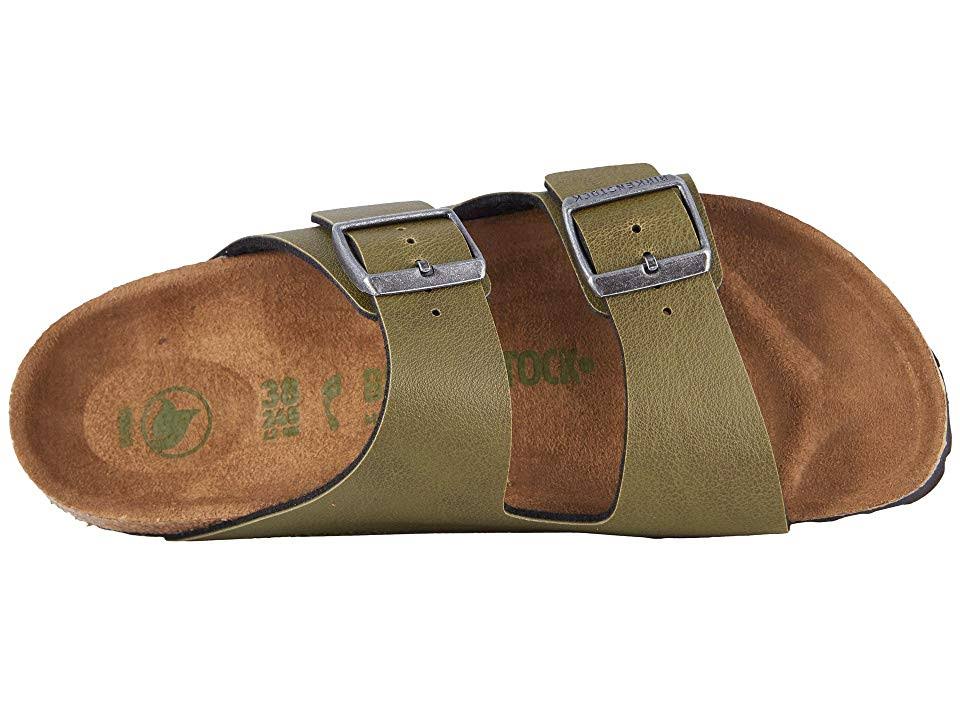 Birkenstock Arizona Vegan Olive Pull Up Birko-Flor / 40 / Narrow