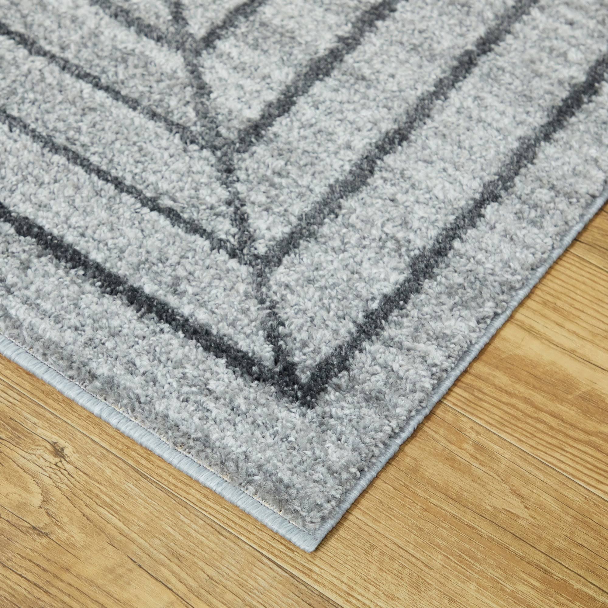 BALTA Elias Grey 5 ft. x 7 ft. Geometric Area Rug