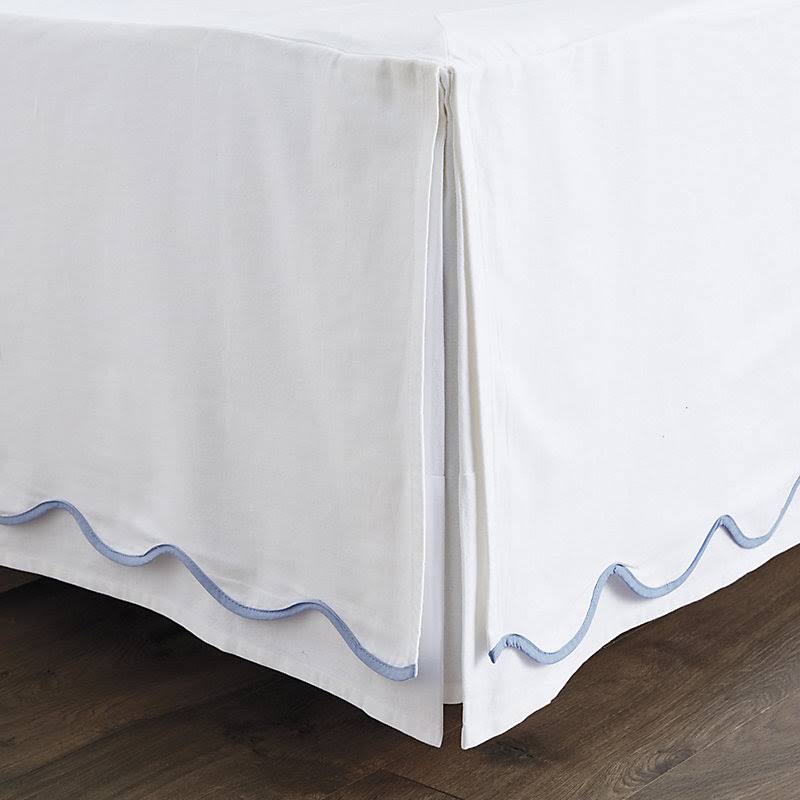Emma Scalloped Bedskirt Sage Queen - Ballard Designs