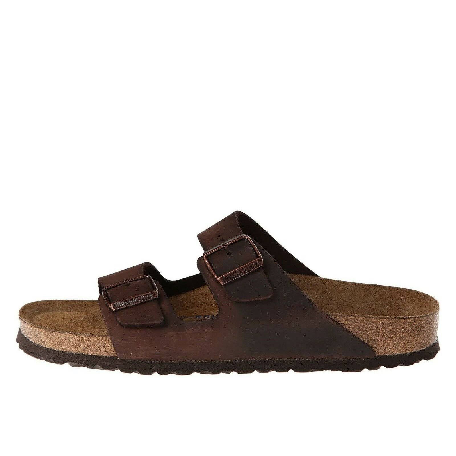 Birkenstock Men's Arizona SFB Habana Oiled Leather Sandals - Brown - 45 EU / 12 M US
