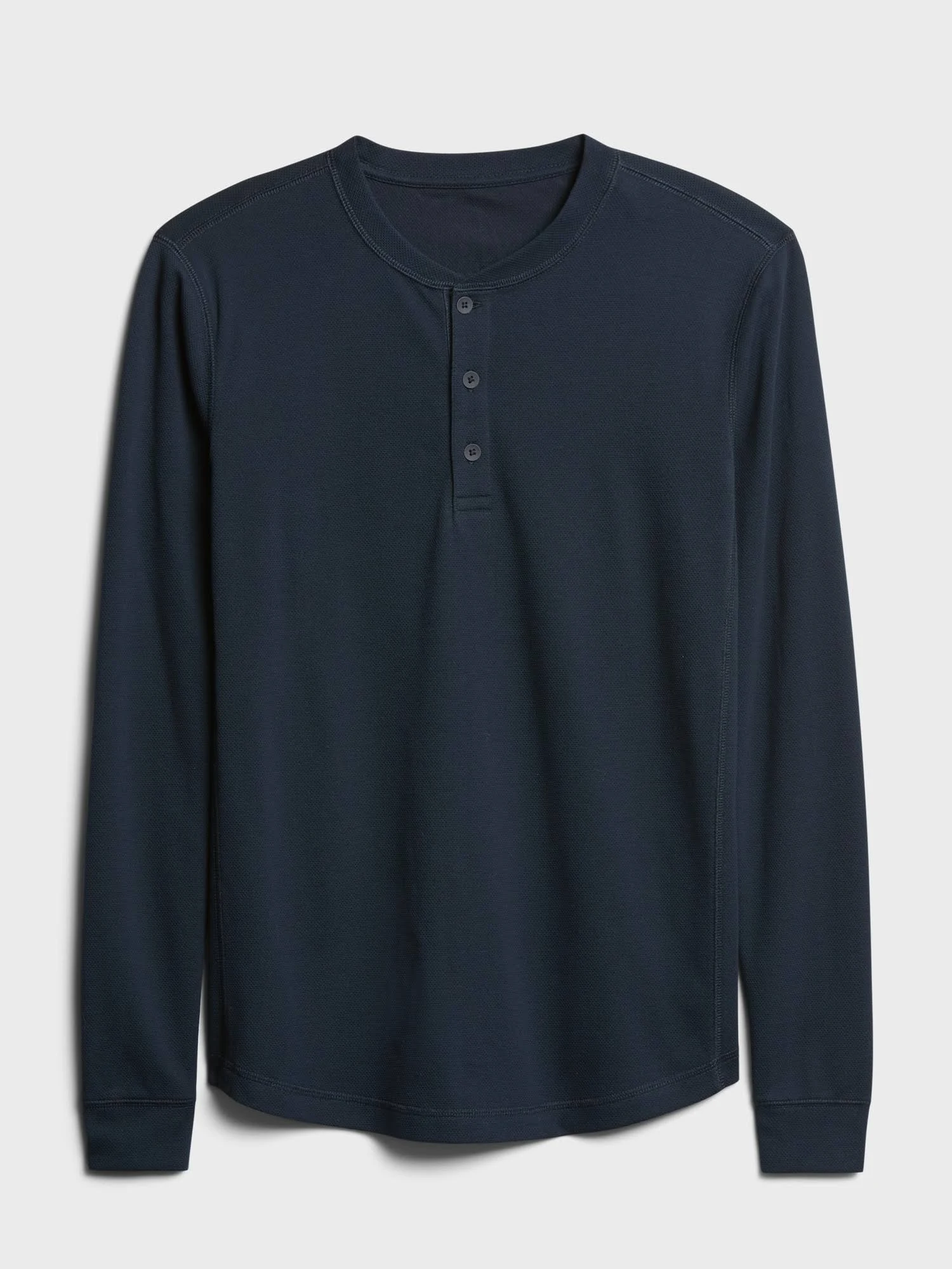 Banana Republic Men's Core Temp Mesh Henley T-Shirt Navy Size S