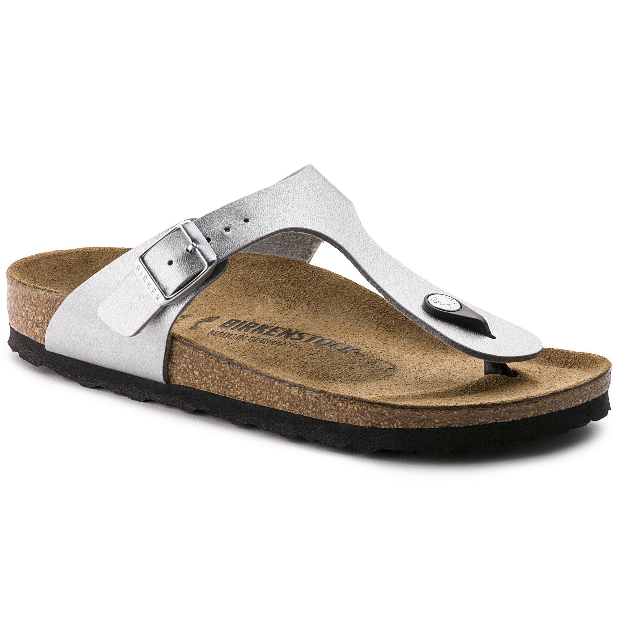 Birkenstock Gizeh Birko-Flor Silver