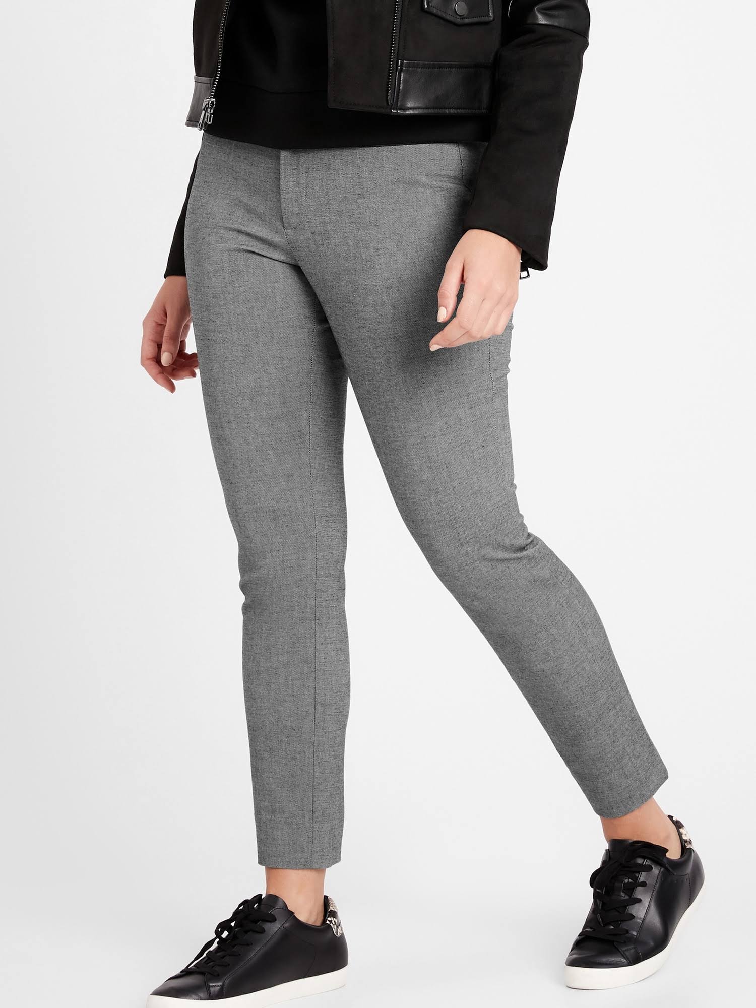 Banana Republic Women's Curvy Mid-Rise Skinny Sloan Pant Dark Gray Size 2 Long