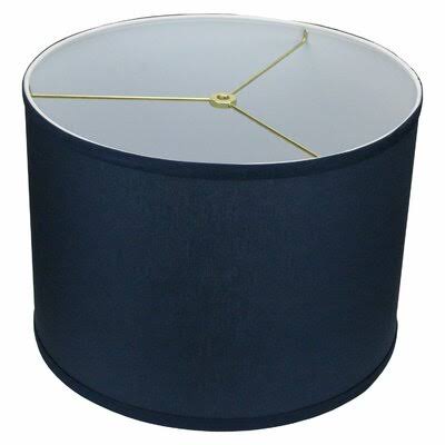 10x22 H x 14x22 W Drum Lamp Shade - (Spider Attachment) Red Barrel Studio Color: Brass/Navy Blue